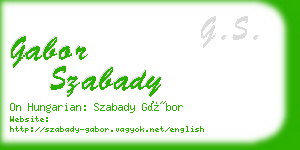 gabor szabady business card